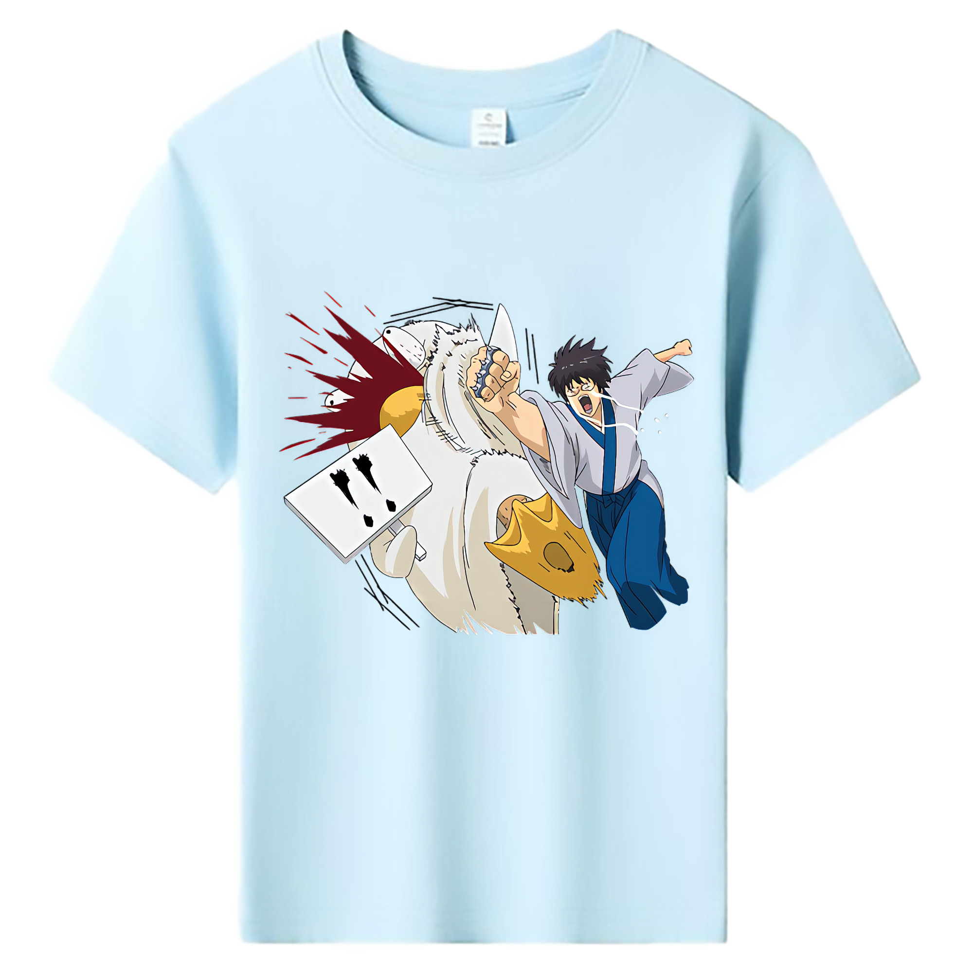 （画像用） ぎんたま 坂田銀時（さかたぎんとき） 神楽 志村新八（しむら しんぱち） GINTAMA Sakata Gintoki Kagura Shimura Shinpachi 綿100％キッズTシャツ（フロントプリント）